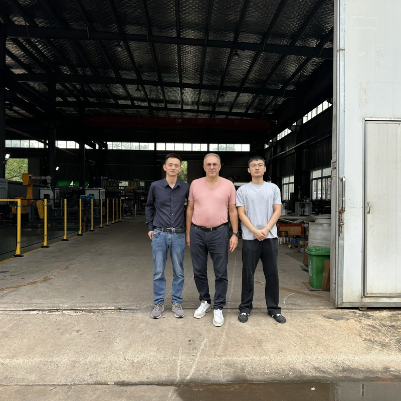 Customers of polishing machines visit